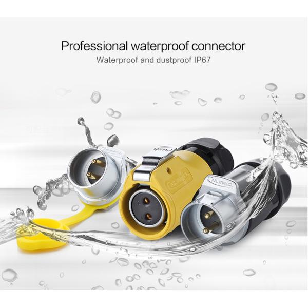 Cnlinko M20 2 Pin Electrical Waterproof Connector 2 Pole Connector for LED ConnectorIndustrial Controller AV System