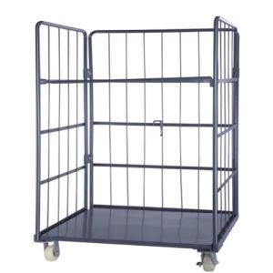 China Steel Roll Container-Folding -Warehouse-Storage-Rolling cage container-Trolley. on sale