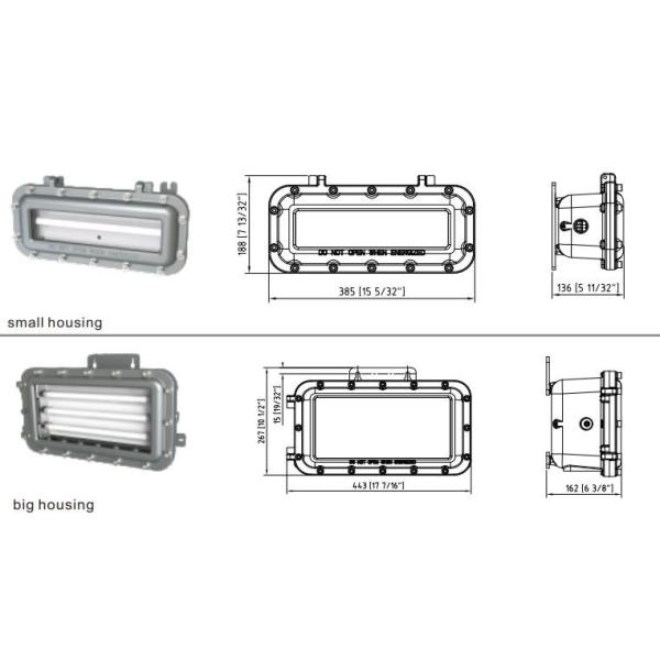 IP66 LED Exit Emergency Light DC12-36V For Dangerous Place