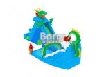 Funny kids inflatable amusement park / inflatable dragon water park with good
