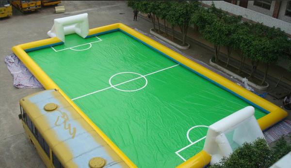 Quality 11 Person PVC Inflatable Football Field , Football Game Inflatable Field for Outdoor Sport for sale