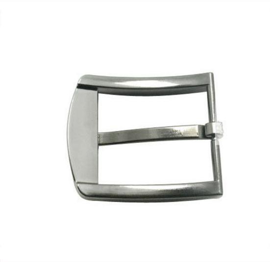 Quality Nickel Color Mens Metal Belt Buckles With Clips 40mm Die Casting Plating for sale