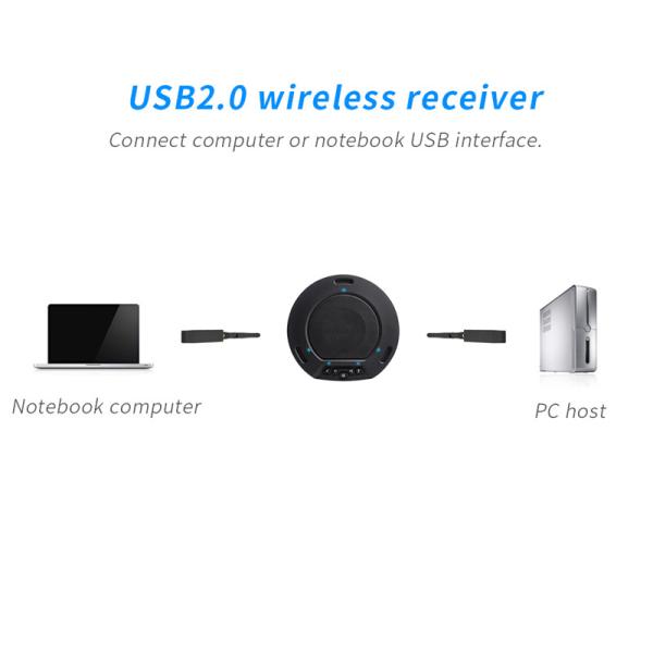 4 Pieces Wireless USB Conference Microphone Automatic Noise Reduction And Echo Cancellation 360° Omnidirectional Speaker