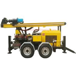 China Trailer Mounted Rock Drilling Rig Dth Mud Drilling 55 - 110 Rpm Rotation Speed for sale