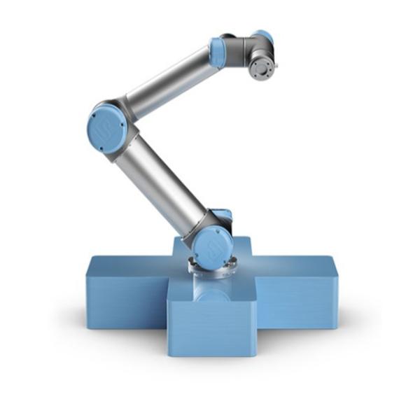 UR 3e collaborative table-top robot used to picking, assembling, and placing parts generally industrial robots arm