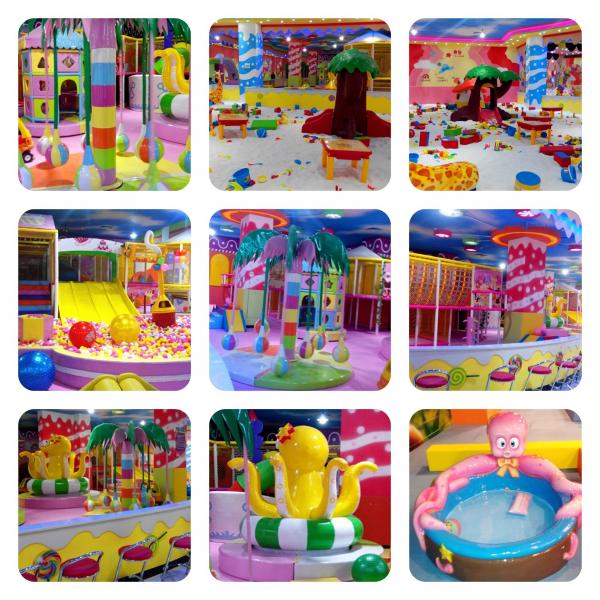 2017 Kids Plastic Slide Type Soft Play Environmental Indoor Playground with Ball Pool