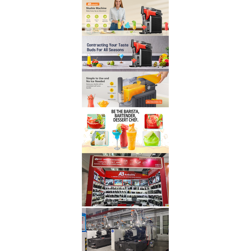 200W 2.6L Electric Ice Cream Maker Automatic Home Use Plastic