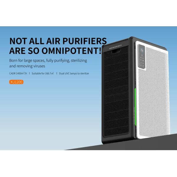 Large Coverage Deep Cleaning Wall Mount Negative Ions Air Purifier Double Inlet Design Multiple Filters Household Humidifier