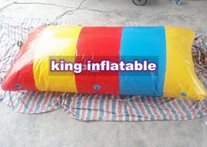 Wholesale Colorful Strip Inflatable Catapult Blob , Custom PVC Tarpaulin Inflatable Water Toy from china suppliers