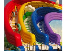 Wholesale Anti UV No Fading Rainbow Water Slide With Frame Pool For Amusement Park from china suppliers