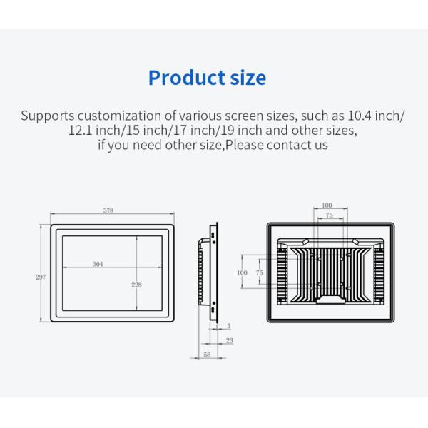 OEM 12.1 Inch Industrial Panel Pc Touch Screen Wall Mount Industrial Screen HMI Panel PC Industrial Panel PC