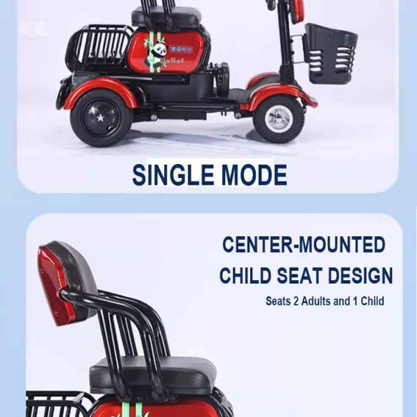 4 Wheel Elderly Mobility Scooter Anti Rollover Design For Enhanced Safety