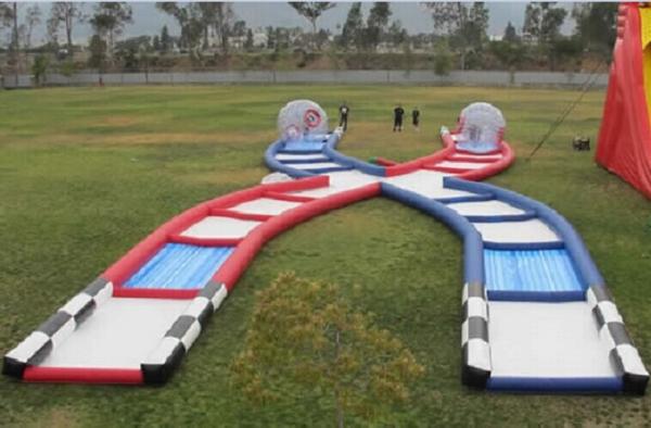 Quality Wonderful Inflatable Zorb Ball Race Track PVC / TPU Material Inflatable Outdoor Games for sale