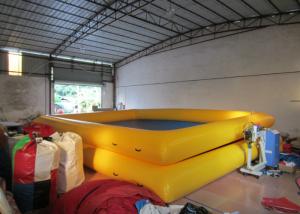Wholesale Two Layer Blue Blow Up Swimming Pools 8 X 6m , Rectangle Large Inflatable Swimming Pool from china suppliers