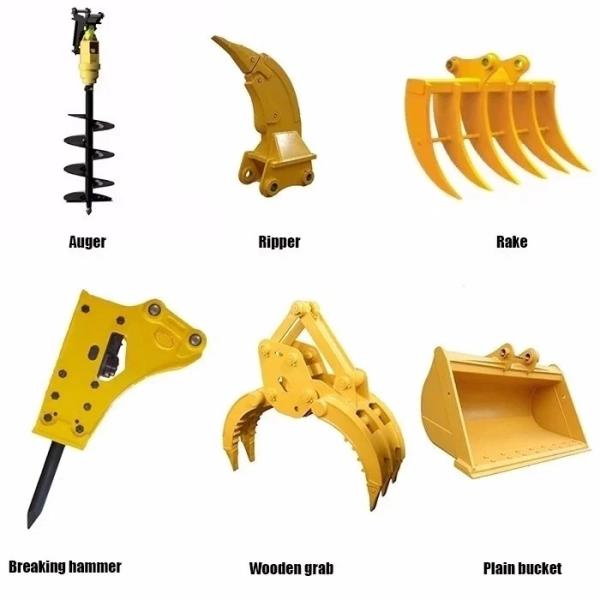 0.8Ton 1 Ton Mini Excavators Ripper Micro Excavator For Garden