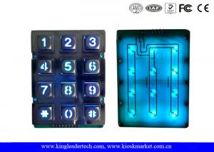 China Illuminated Indoor Access Control Zinc Alloy Metal Keypad With 12 Keys on sale