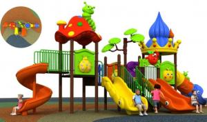 China outdoor playground equipment with plastic slide and tube slide on sale