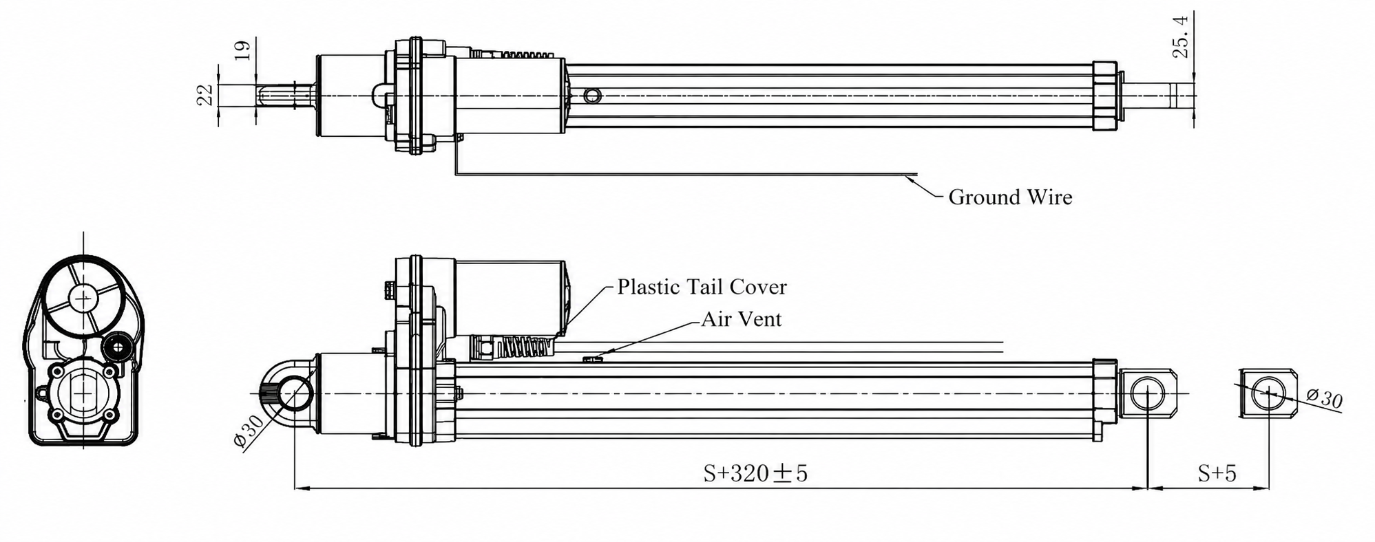 U20G Heavy Load Linear Actuator for Solar Tracker Systems