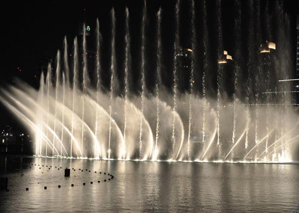 Quality Large Sea Floating Music Dancing Fountain With Stainless Steel For Water Surface for sale