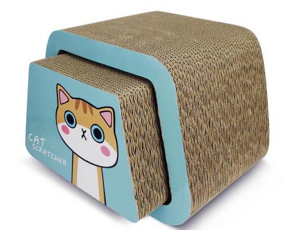 Quality Sturdy Cardboard Cat Scratcher Various Size Renewable Materials SGS Approved for sale