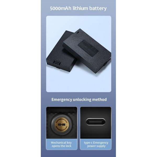 3D Fully Automatic Tuya Smart Door Lock with Multiple Unlock Methods and Language Support