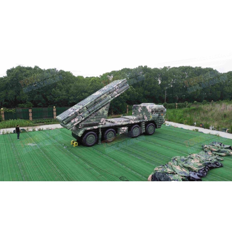 Inflatable Launcher Vehicle Decoy Custom Truck Replica Camouflage Artwork Outdoor Training Display Event Installation Project Presentation Use