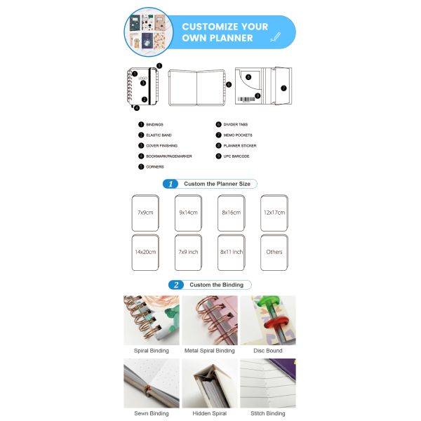 Customized Logo A5 Budget Undated Agenda Planner For Strategic Planning