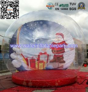 China Festival Christmas Snow Inflatable Bubble Ball Tent Clear Dome Tent , Portable on sale