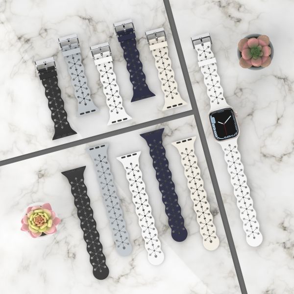 Universal Smart Watch Silicone Strap 38mm 40mm 41mm 42mm 44mm Lace