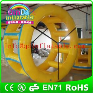 China Inflatable water wheel inflatable water sport game aqua walking roller wheel on sale