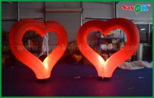 China Nylon Cloth Giant Lighting Led Inflatable Decoration ,  Led heart for Party Stage on sale