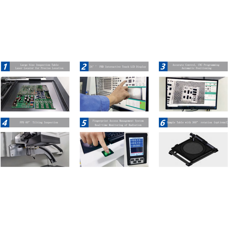 Professional X-Ray Inspection For Electronics Flat Panel Detector FPD 1620 Kg Packing Weight