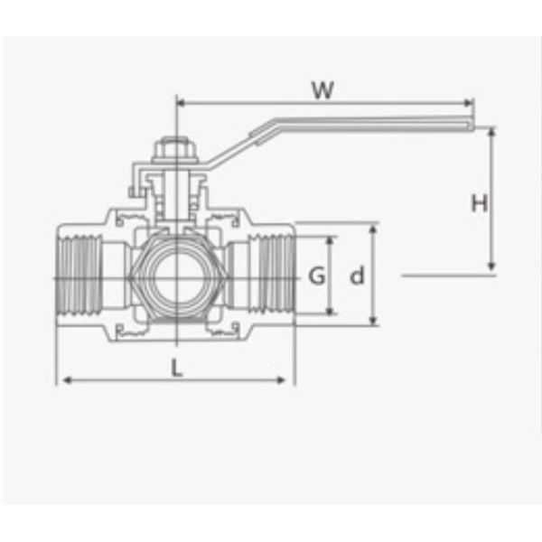 Stainless Steel Pneumatic Three Way Ball Valve with Limit Switch Tee Type Function