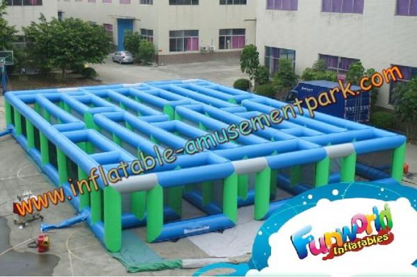 Quality Adults Blue PVC Tarpaulin Inflatable Maze Bouncer for Seek / Hide for sale