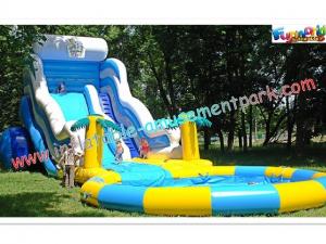 Wholesale Huge Rent Commercial Inflatable Slide, Blue Sport Water Slide Pool For Adults from china suppliers