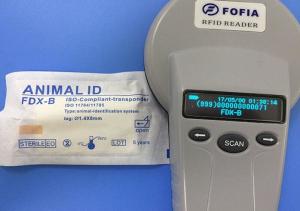 CE 134.2khz Microchip Dog Scanner , RFID Smart Reader With LCD Display