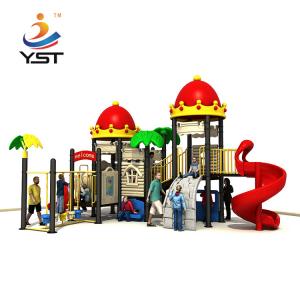 China Castle Themed Children Plastic Outdoor Swing Sets For Kindergarten on sale