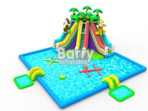 Wholesale Kids inflatable water park equipment , OEM/ODM jungle inflatable water slide pool park from china suppliers