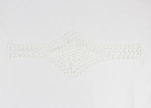 Wholesale Water Soluble Embroidered Lace Collar Applique / Bridal Lace Appliques For Gowns from china suppliers
