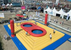 Wholesale Beach Inflatable Volleyball Court For Rental / Jumping Trampoline Inflatable Volleyball Field from china suppliers