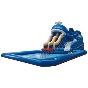 Wholesale Allowable Passenger 10 Inflatable Water Slide with Pool Digital Printing from china suppliers