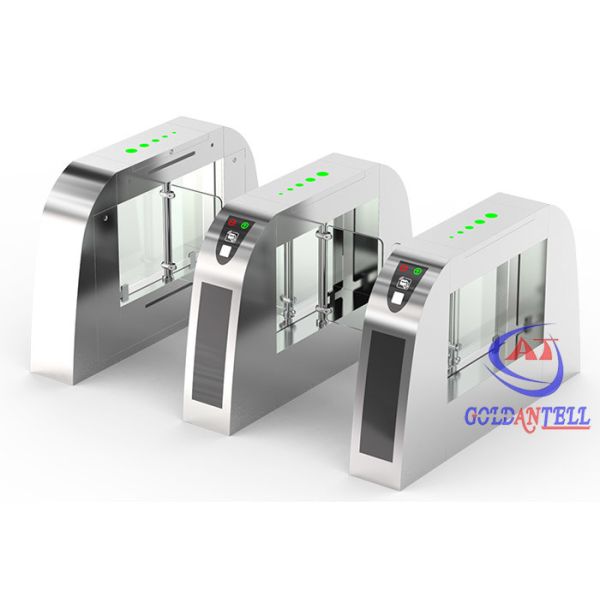 Fast Speed Servo Motor Swing Turnstile Gate With Face Recognition Camera 8 Inch Screen