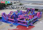 Amusement Park Inflatable Bounce With Slide Digital Printing