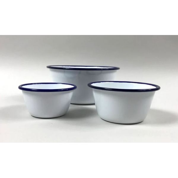 Multi Sizes Iron Enamel Tableware Custom Bottom Logo Enamel Bowls Handmade