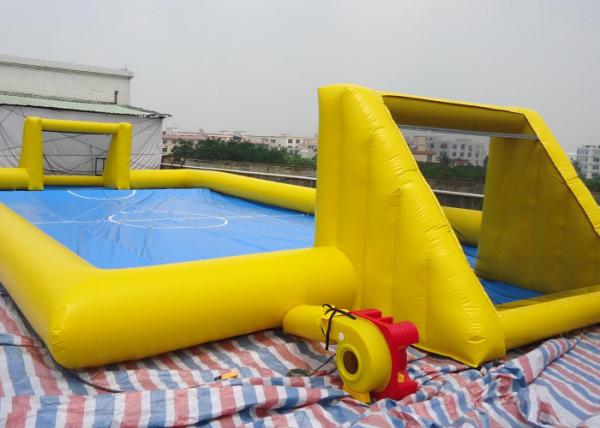 Quality Inflatable Soccer Game / football Field Sports Equipment With 0.45mm - 0.55mm PVC Tarpaulin for sale