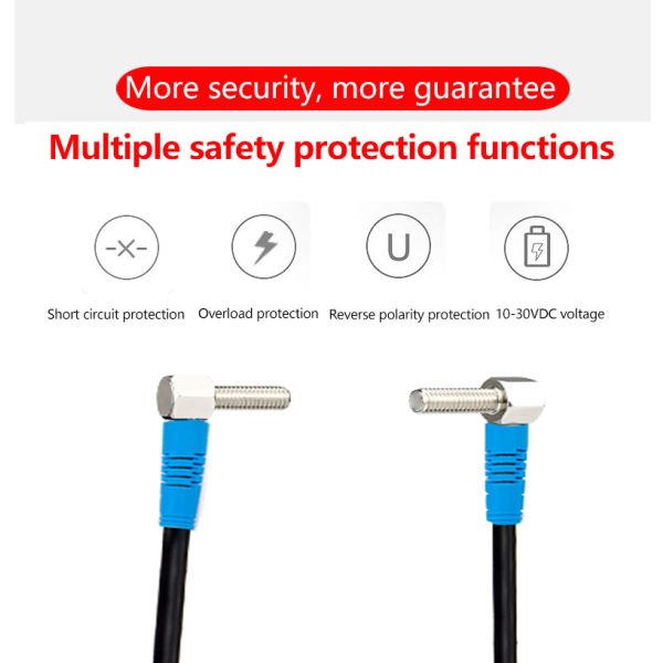 LUOSHIDA Small Through Beam Laser Sensor Elbow / Bend 90 Degree