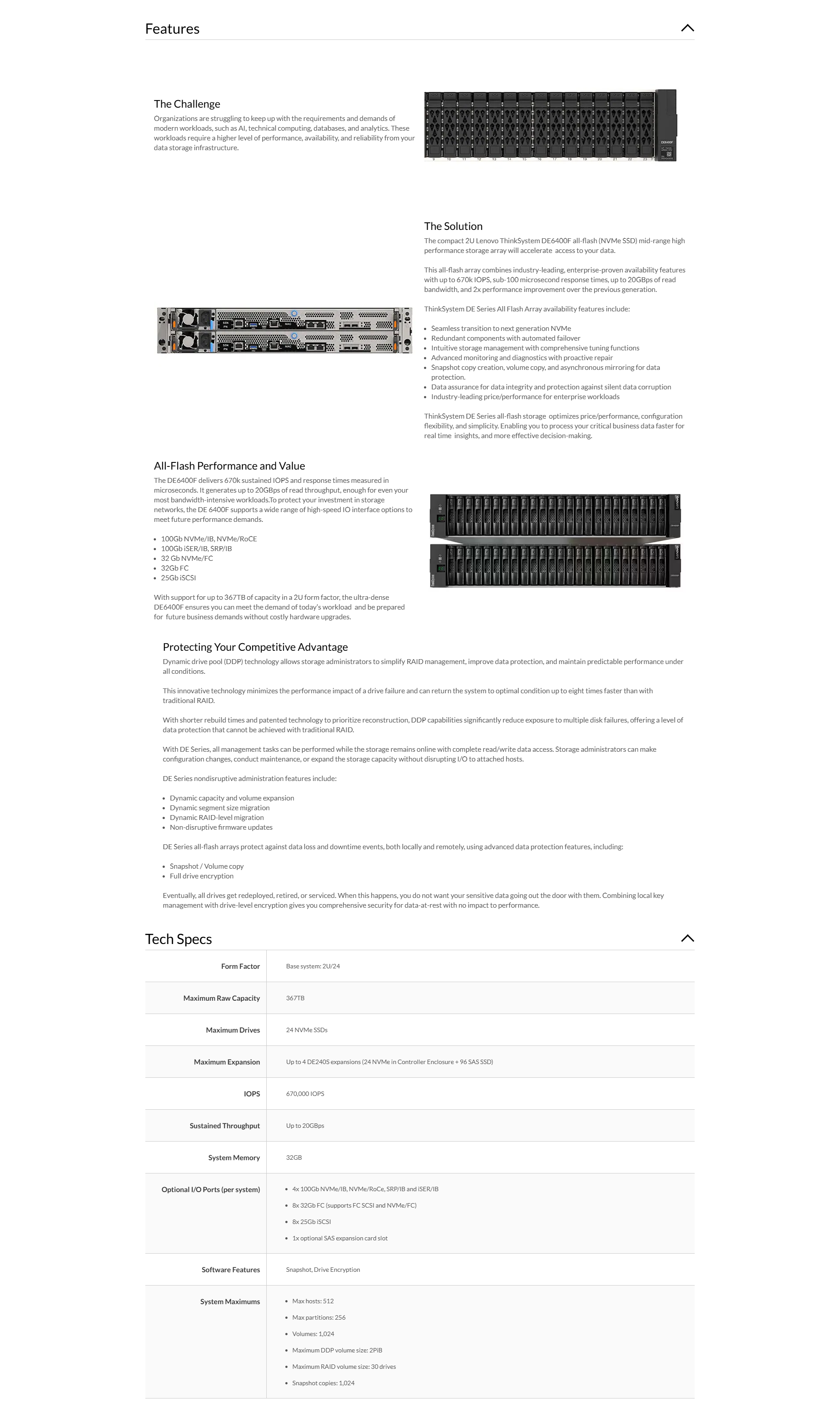 DE6400F Server with Snapshot Software Ready to Ship