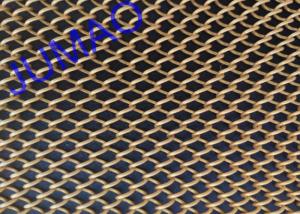 Brass Folded Metal Mesh Curtains Dramatic Spaces With 1.2 Mm Diameter Wire