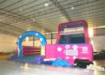 Disney princess pink inflatable wide slide with jump area inflatable big dry