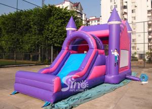 Wholesale 4in1 pink kids party inflatable princess bounce house with slide from Guangzhou Inflatable factory from china suppliers